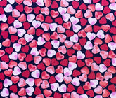 Tissu en popeline de coton à motif cœurs roses et Hubble, pour la Saint-Valentin, CP0875